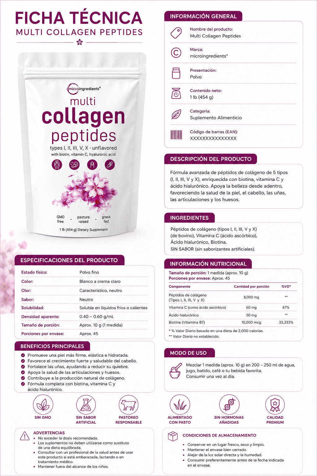 MULTO COLLAGEN PEPTIDES - MICROINGREDIENTS